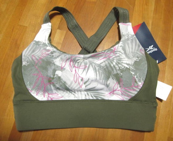 *送料無料*新品*L*Reebok*スポーツブラ*3Dパッド付*UPF50*リーボック*拍卖