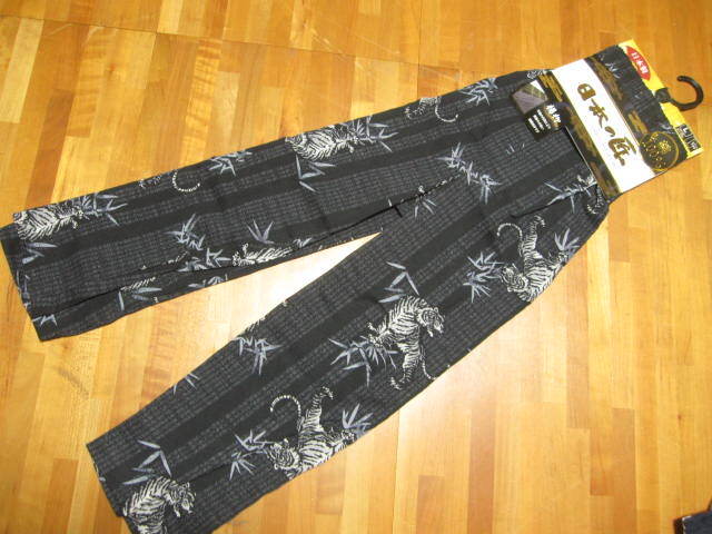 *送料無料*新品*L*楊柳*和柄ステテコ*竹に虎*日本の匠*綿100%*7分丈*日本製*拍卖