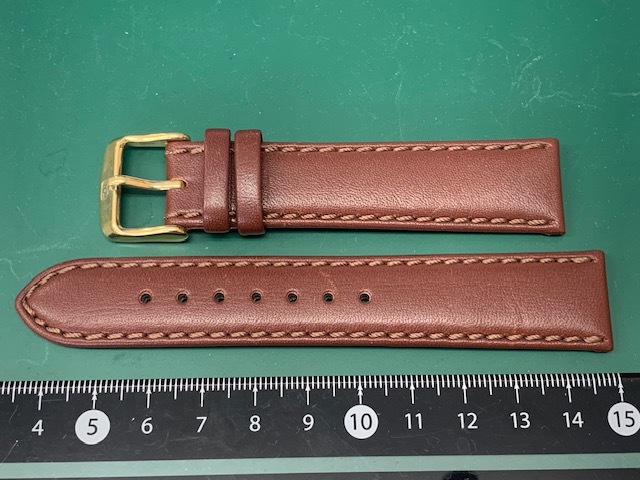 未使用 時計ベルト Di-Modell ディモデル ブラウン カーフ(牛革)ラグ幅20mm ドイツ製 (TD240011) 送料無料拍卖
