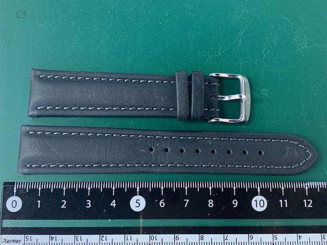 未使用 時計ベルト Di-Modell ディモデル ブラックカーフ(牛革)ラグ幅20mm ドイツ製 (TD240012) 送料無料拍卖