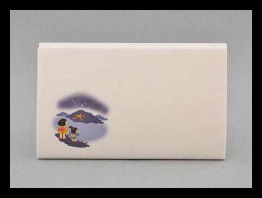 ▲楠廸庵▲葉月(八月) わらべ絵懐紙 茶道具拍卖