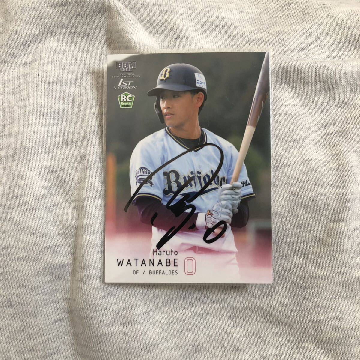 オリックスバファローズ 渡部遼人 選手 直筆サインカード拍卖