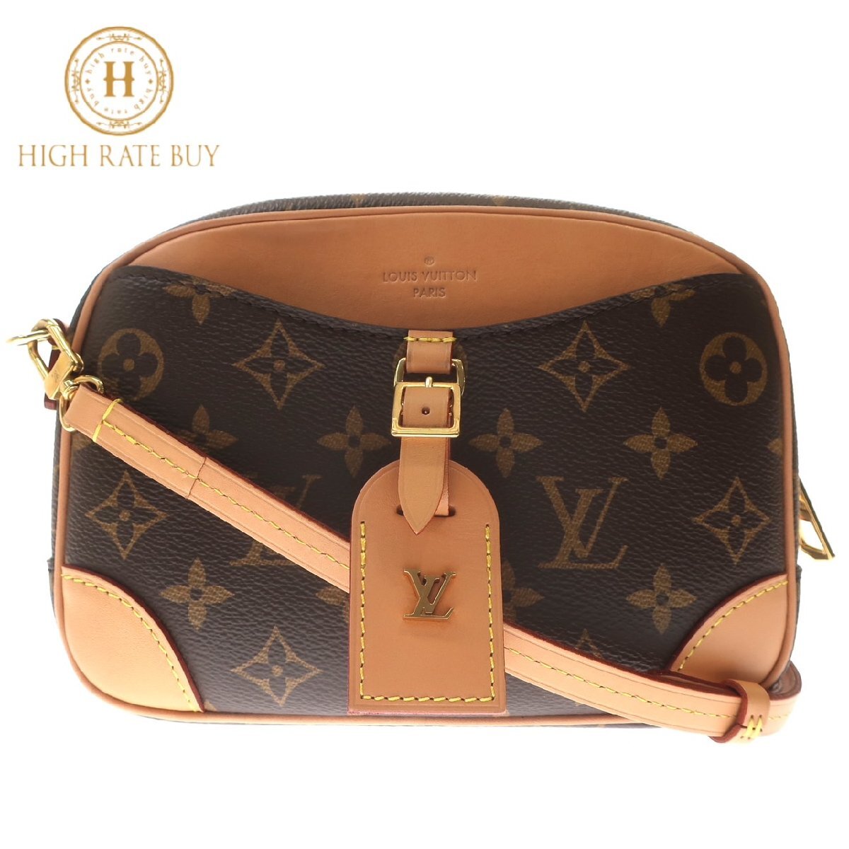 【新品同様】LOUIS VUITTON ルイ・ヴィトン ドーヴィルミニ モノグラム M45528 PL3260 2WAYショルダーバッグ ポシェット ショルダーポーチ拍卖