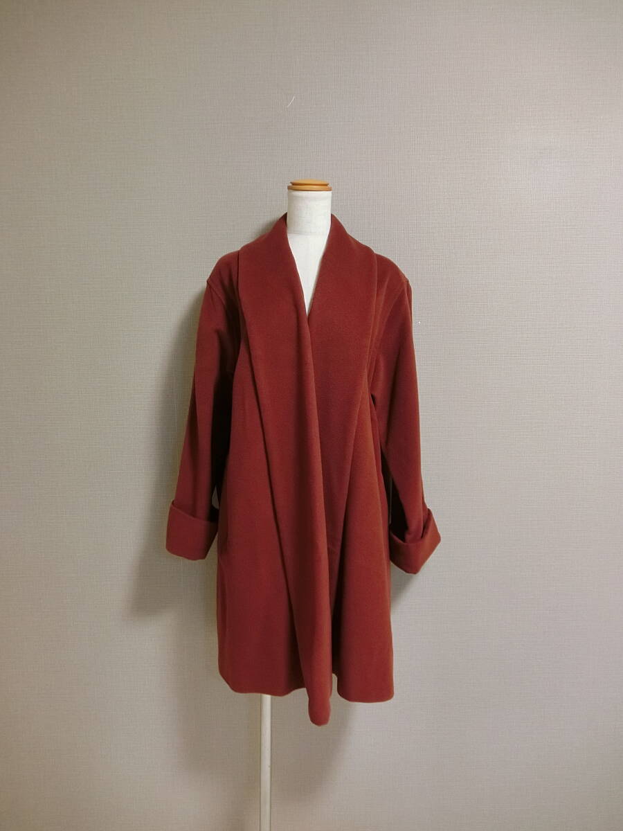 Calvin klein カルバンクライン ショールカラー ガウンコート ブラウン 9拍卖
