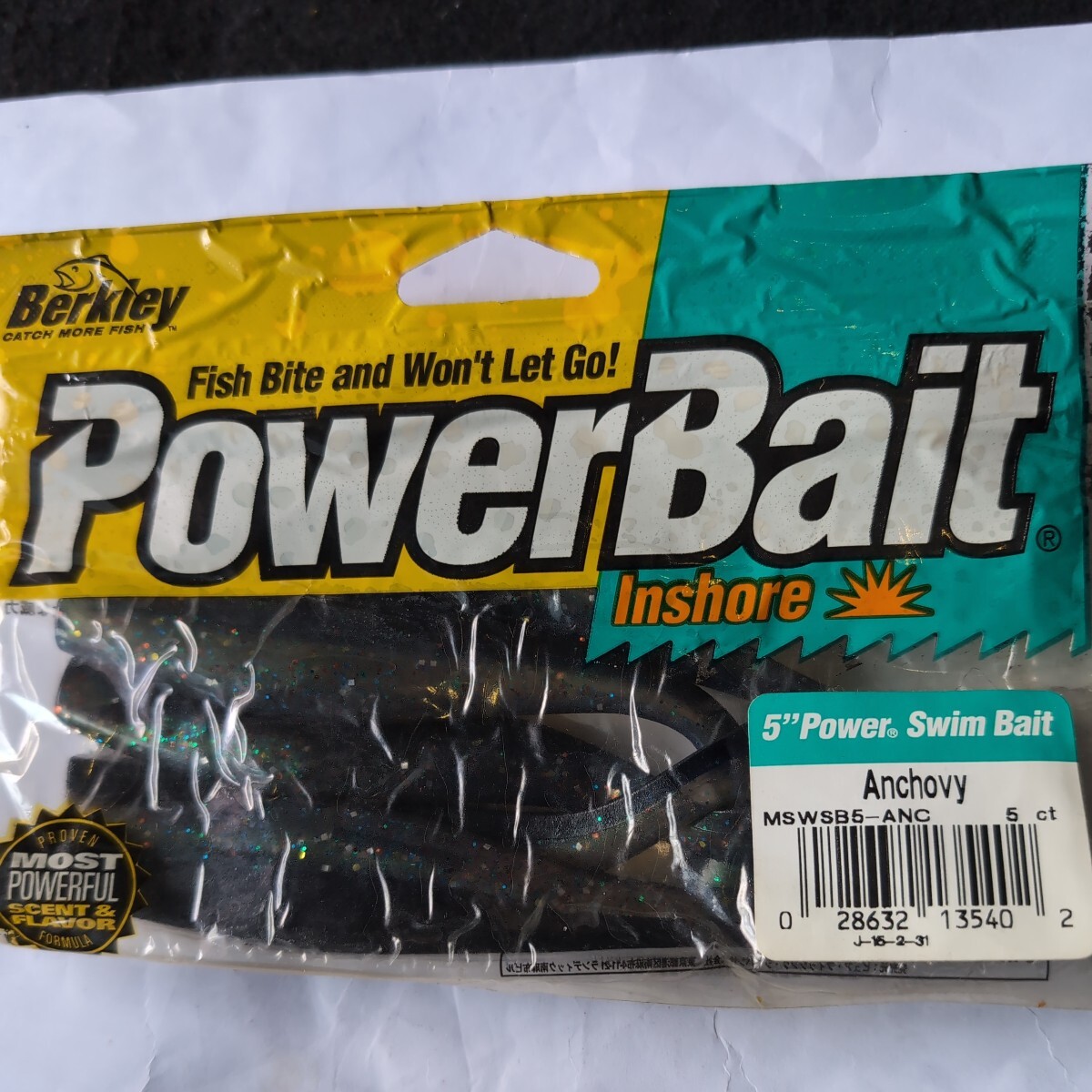 ■新品■バークレー■パワースイムベイト■5インチ、5本入、アンチョビ■シャッドテールワーム■拍卖