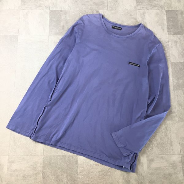 EMPORIO ARMANI エンポリオアルマーニ ロングスリーブ 長袖 メンズ Lサイズ ネイビーパープル拍卖