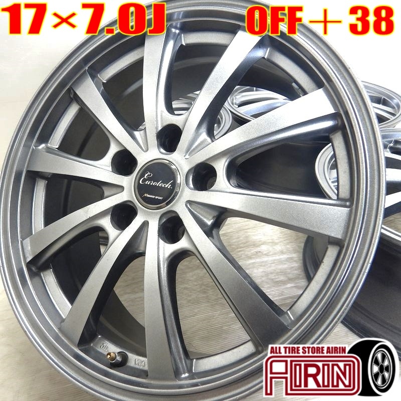 中古 アルミホイール 17インチ Eurotech ユーロテック 4本セット ヴェルファイア ハリアー CX-5 アウトランダー などに アルミ ホイール拍卖