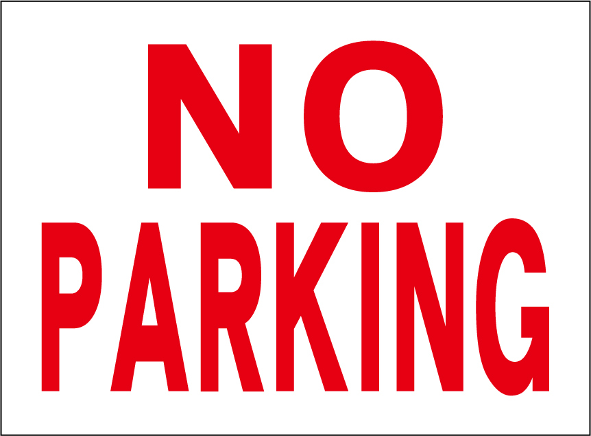 小型看板「NO PARKING(赤)」【マーク・その他】屋外可拍卖