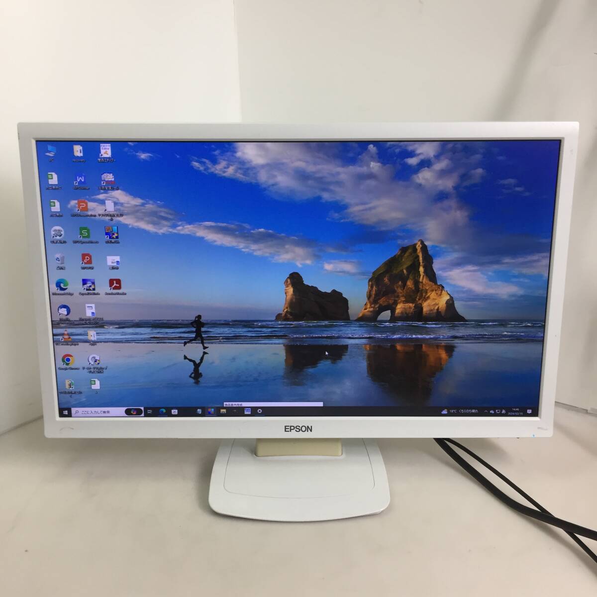※□EPSON 23.6インチ ワイドTFT 液晶モニター 液晶ディスプレイ LD24W84(W) 【動作品】拍卖