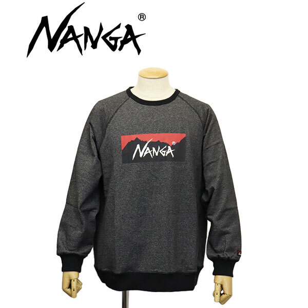 NANGA (ナンガ) NW2311-1F201 ECO HYBRID BOX LOGO SWEATSHIRT エコハイブリッド ボックスロゴ スウェットシャツ 長袖 BLACK M N013拍卖