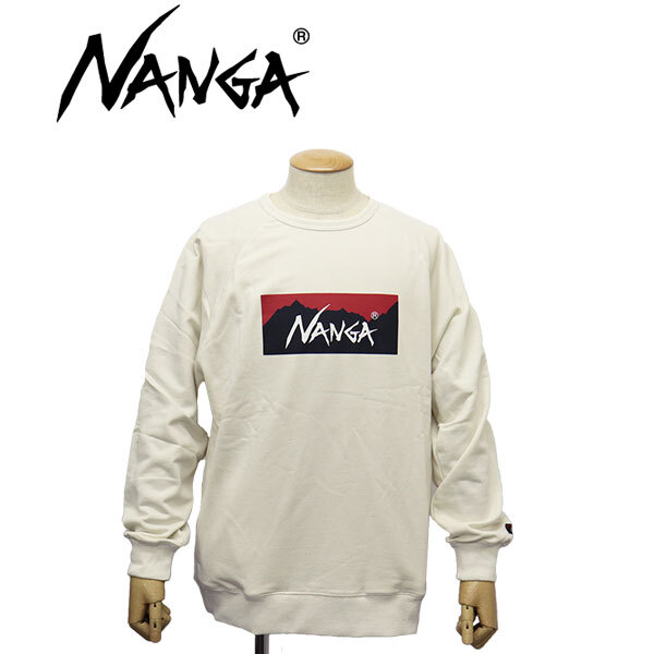 NANGA (ナンガ) NW2311-1F201 ECO HYBRID BOX LOGO SWEATSHIRT エコハイブリッド ボックスロゴ スウェットシャツ 長袖 WHITE M N013拍卖