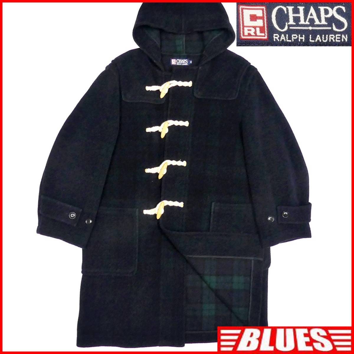 即決★CHAPS RALPH LAUREN★メンズM ダッフルコート チャップス ラルフローレン 緑 チェック ロングコート 通勤 コート 通学拍卖