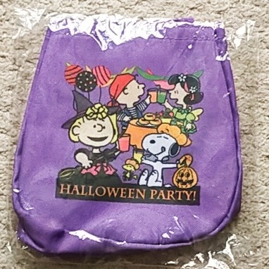 【未使用】スヌーピー『ハロウィンバッグ』パープル《携帯性抜群!小物入れに最適!》拍卖