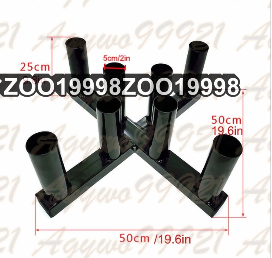 シェルフ バーベル収納ホルダーウェイトバーフロアスタンド2インチオリンピックバー 8穴デザイン ホームスクールジムエクササイズ用拍卖