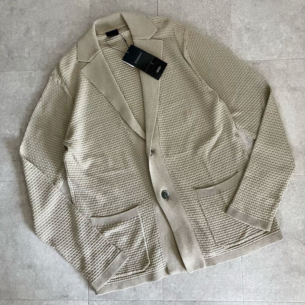 ●新品タグ付き【DURBAN ダーバン】レナウン ニットジャケット/カーディガン/size(M)/ベージュ/定価¥39,600/メンズ拍卖