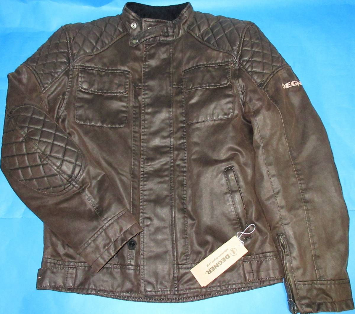 デグナー★メンズワックスコットンジャケット M ブラウン②定価38880円★新品16WJ-15拍卖