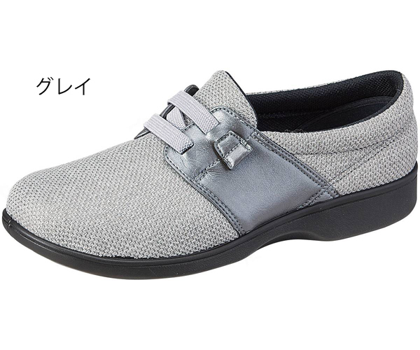 らくらくL018(足囲3E)25.0cm/グレイ(ムーンスター)拍卖