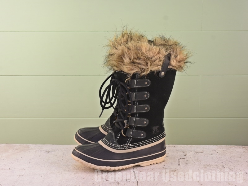 Z494 レディース ソレル SOREL スノーブーツ 黒 ブラック 23cm 拍卖