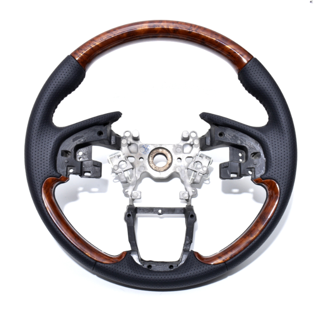 ホンダ N-VAN JJ1/JJ2 専用 スダンダードタイプ ステアリング ハンドル コンビホイール ステアリングホイール 内装 ブラック 茶木目拍卖