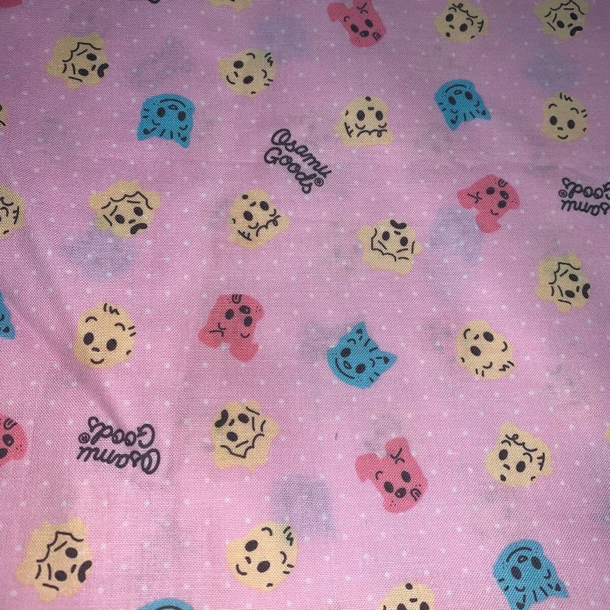 オサムグッズ 生地 約105×50 ピンク osamu goods はらだおさむ拍卖