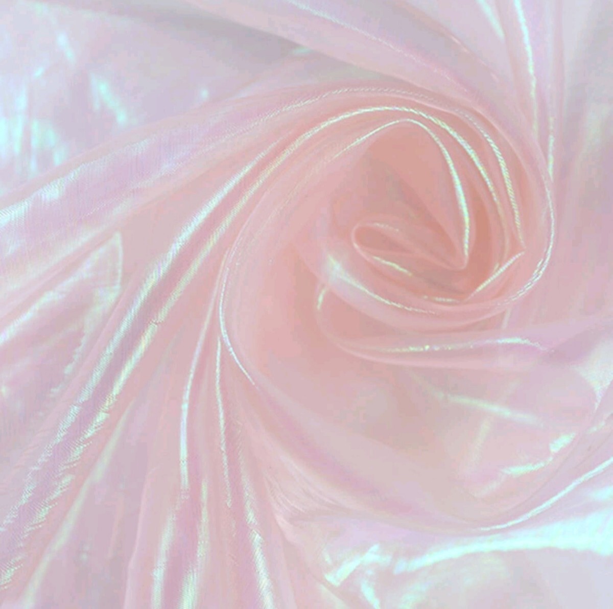 オーロラ オーガンジー 生地 1m×150cm 手芸 カラー 透明 無地 布 桃色拍卖