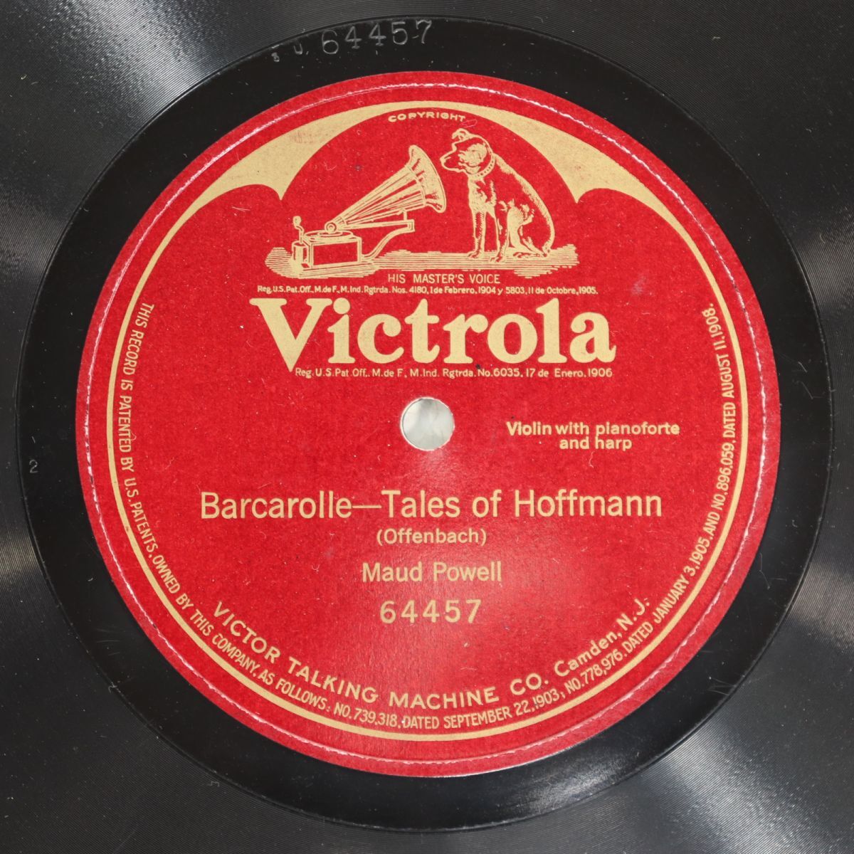 S86/SP盤/米ビクター/片面/ヴァイオリン:モード・パウエル/「ホフマン物語」より舟歌(オッフェンバック)拍卖