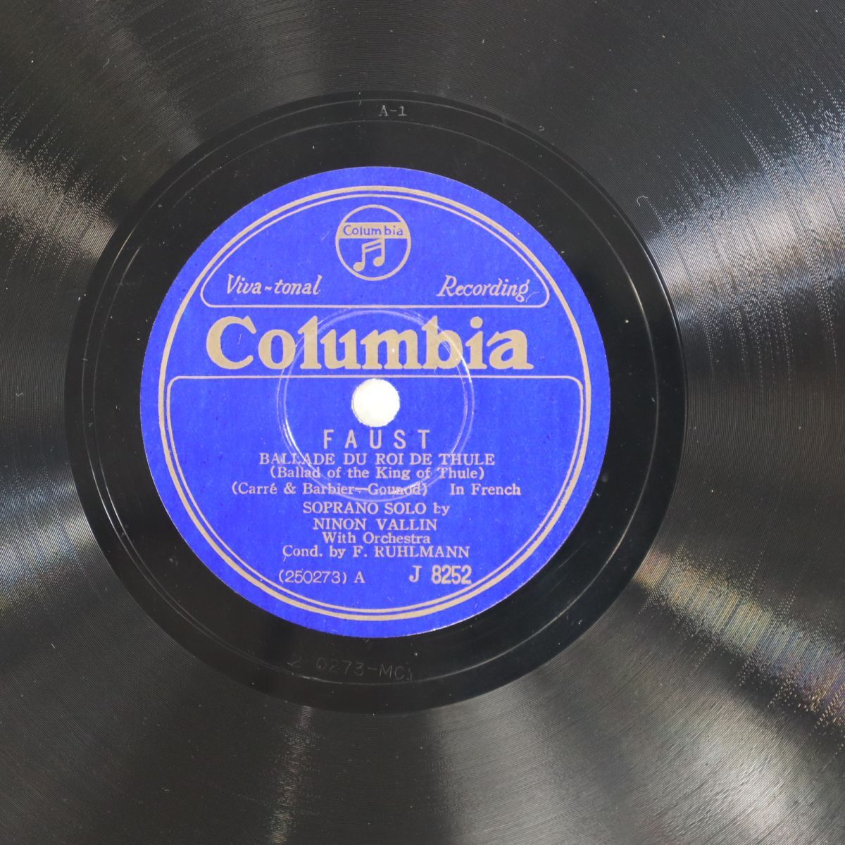 S000/SP盤/ソプラノ/ニノン・ヴァラン/ルールマン指揮/グノー:「ファウスト」~トゥーレの王様の物語/他/1932-1933年録音拍卖