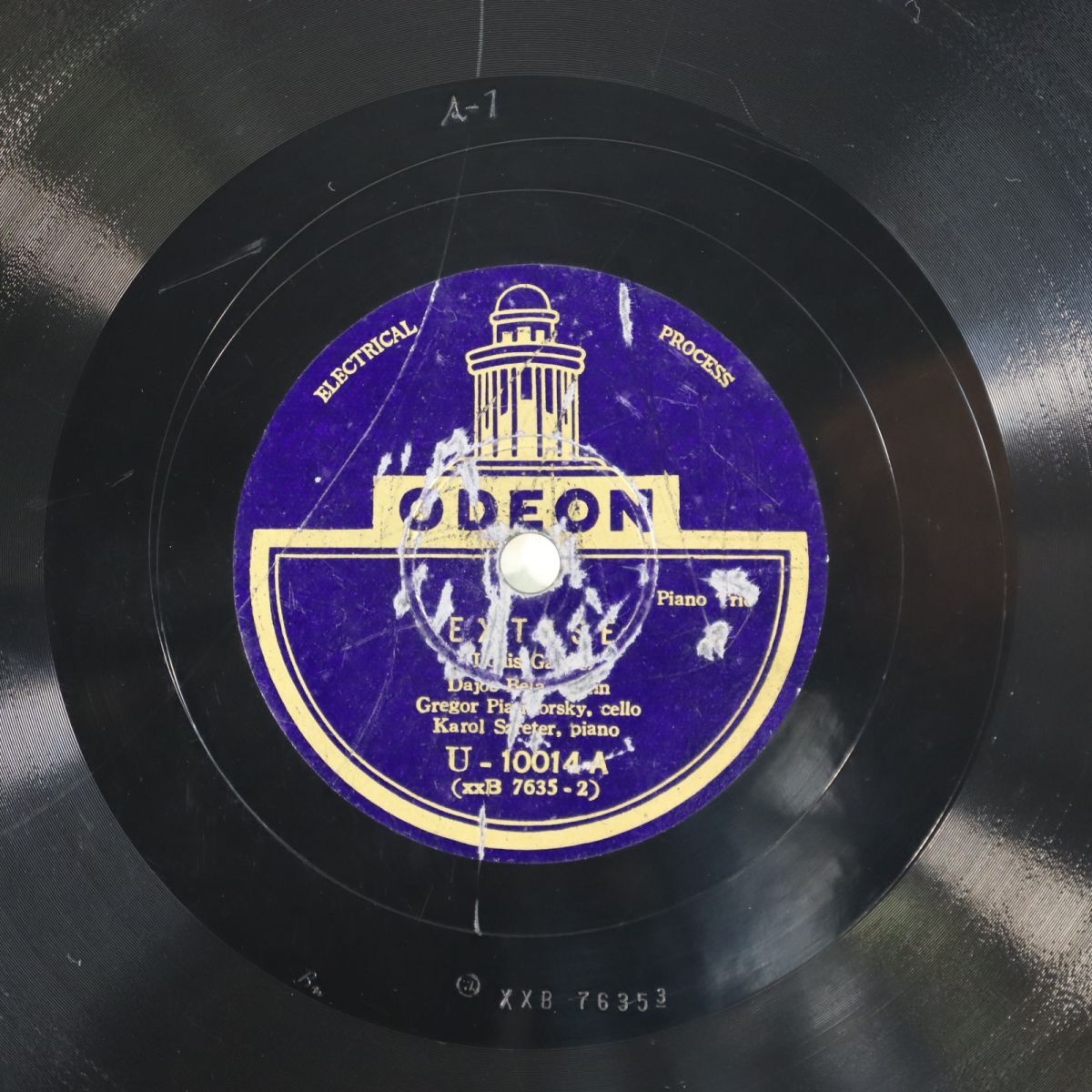 S67/SP盤/ダヨス・ベラ(ヴァイオリン)/ピアティゴルスキー(チェロ)/シュレーター(ピアノ)/トスティ:イデアーレ/ガンヌ:法悦/U-10014拍卖