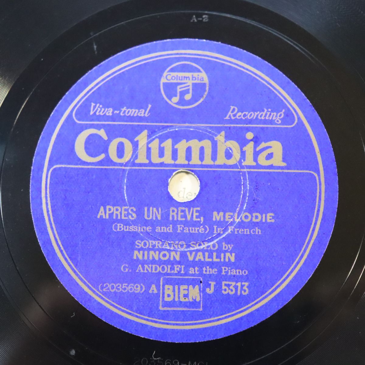 SA07/SP盤/ソプラノ/ニノン・ヴァラン/アンドルフィ(P)/フォーレ:夢のあとに/川のほとりで/J5313拍卖