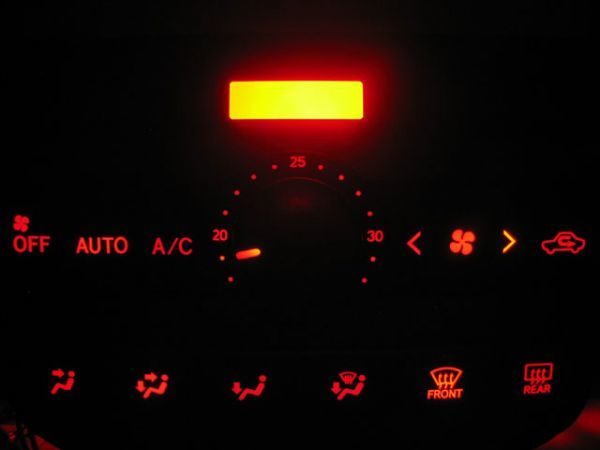 IPSUM イプサム ACM21W/26W オートアナログ エアコンパネル用 LED球 1台分セット! レッド拍卖