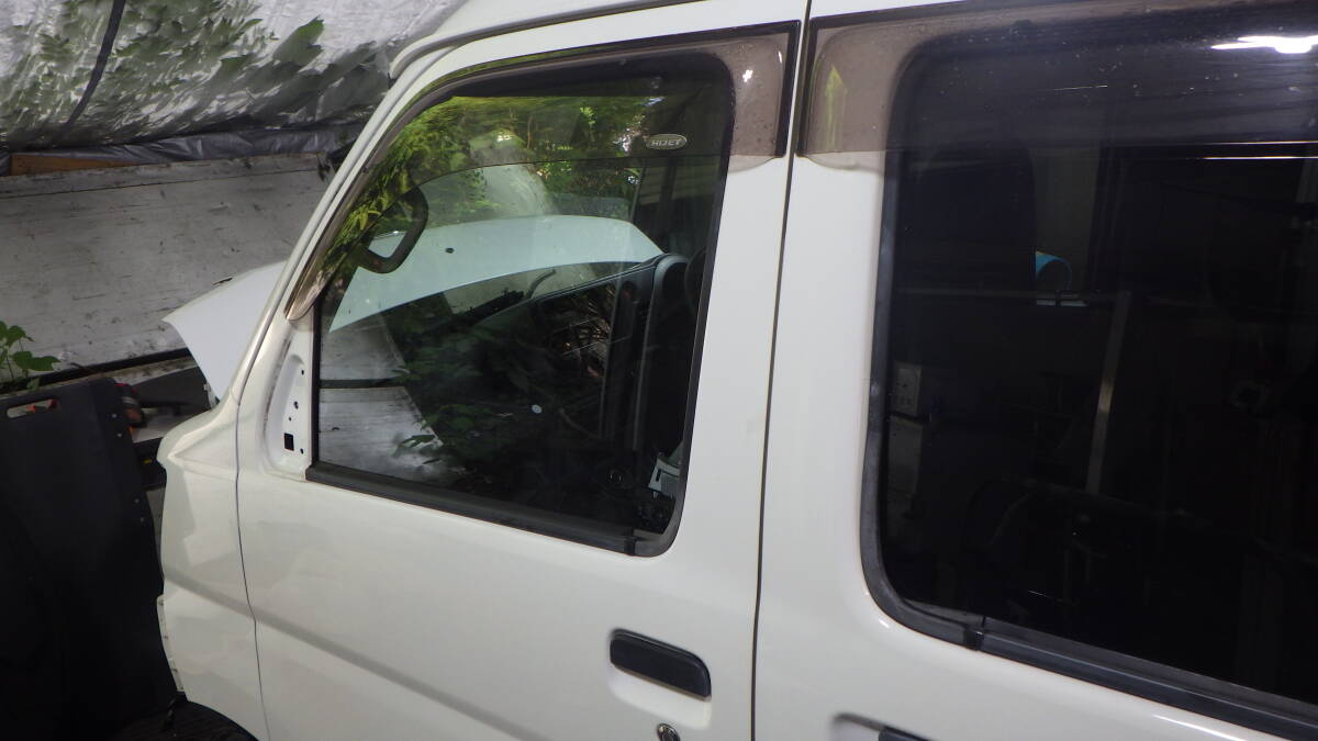 関00041 即決! S321V ハイゼット W09 白 左フロントドア 助手席ドア 現車 部品取り車拍卖
