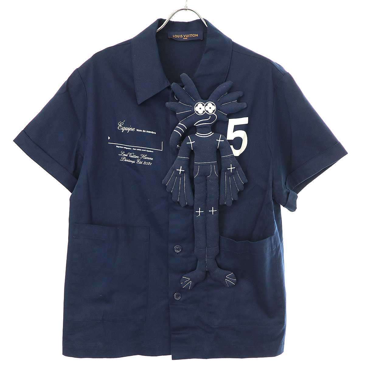 LOUIS VUITTON ルイヴィトン 21SS フレンド ズームと仲間たちの冒険 ショートスリーブシャツ HKS90WZXI ネイビー XS ITMID01ISLC4拍卖