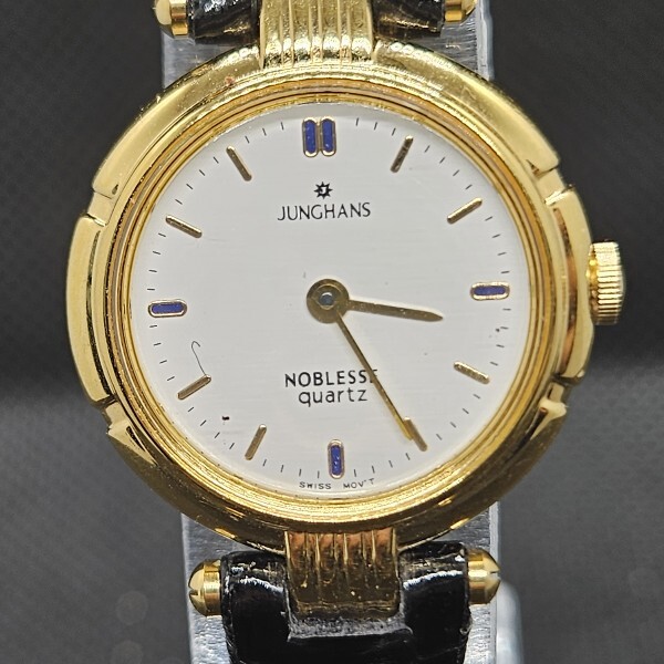 稼働品 正規品 美品 ユンハンス JUNGHANS NOBLESSE レディース腕時計 新品電池交換済み! G0752拍卖