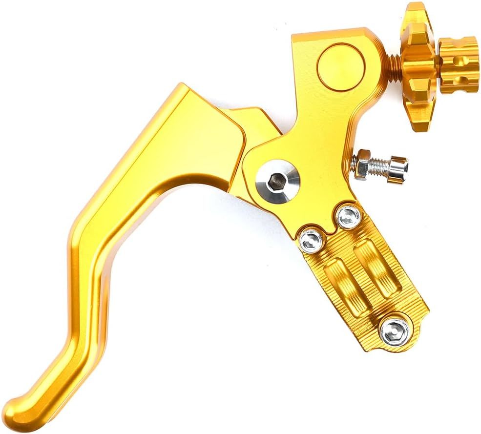 バイク ショート クラッチ レバー ハンドル 22mm 4mini モンキー ダックス SR エストレヤ レーサーレプリカ ネイキッド 等 ゴールド KRB308拍卖