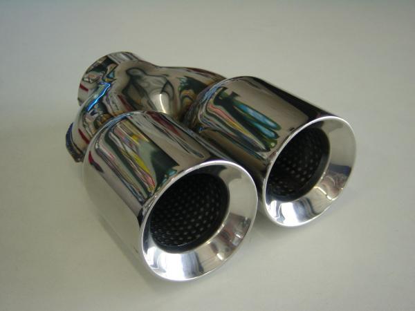 【76ΦパンチングW出し】 ステンレス製 汎用 マフラーテール カッター ダブル出し拍卖