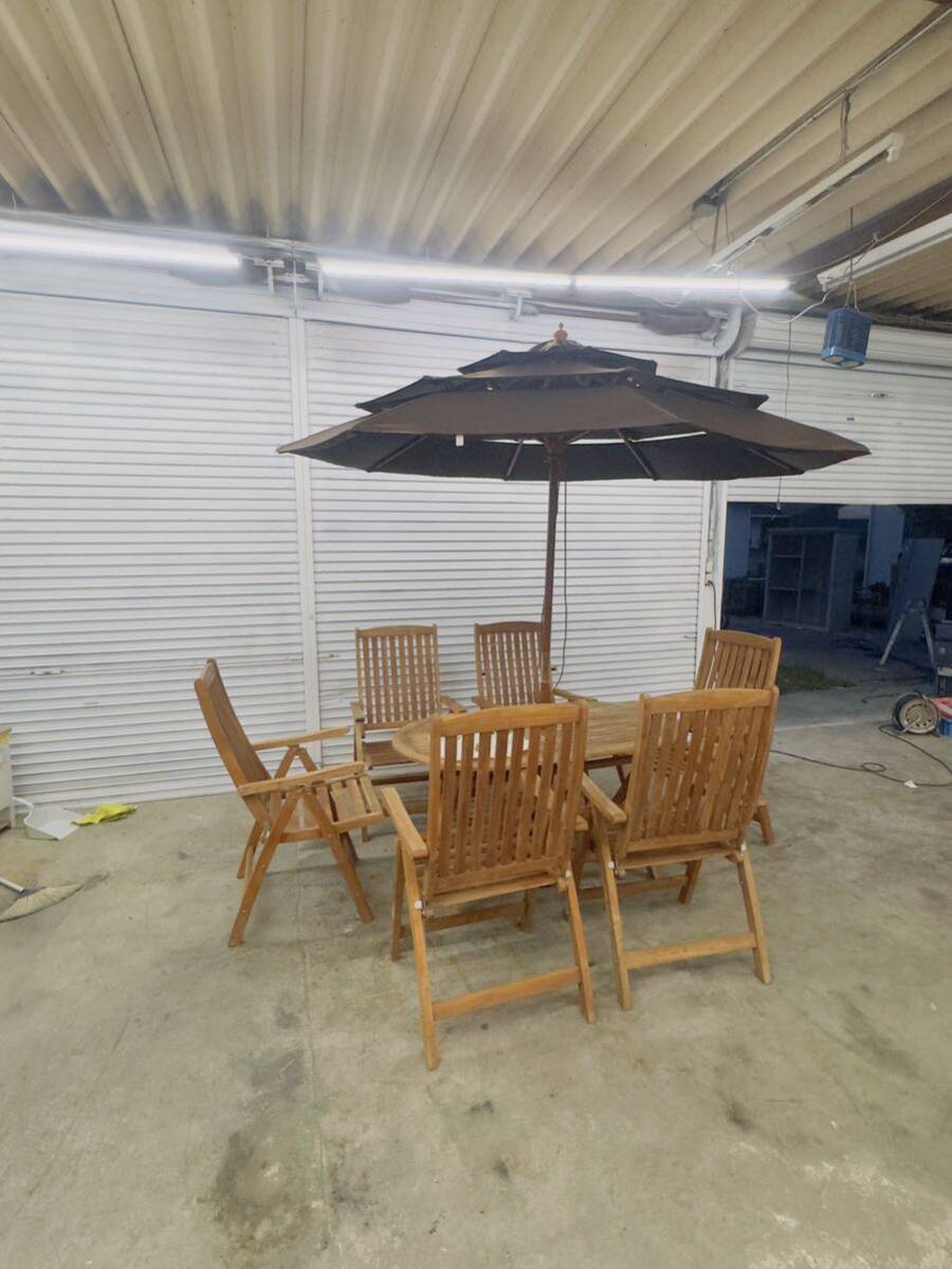 ガーデンダイニング8点セット 引き取りのみ拍卖