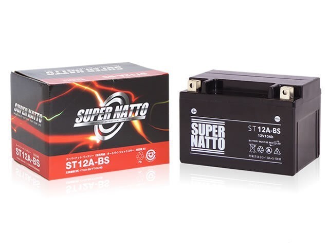 ◆新品◆ST12A-BS◆スーパーナット バイクバッテリー 【互換品番:FT12A-BS,T12A-BS,AT12A-BS,YT12A-BS】拍卖