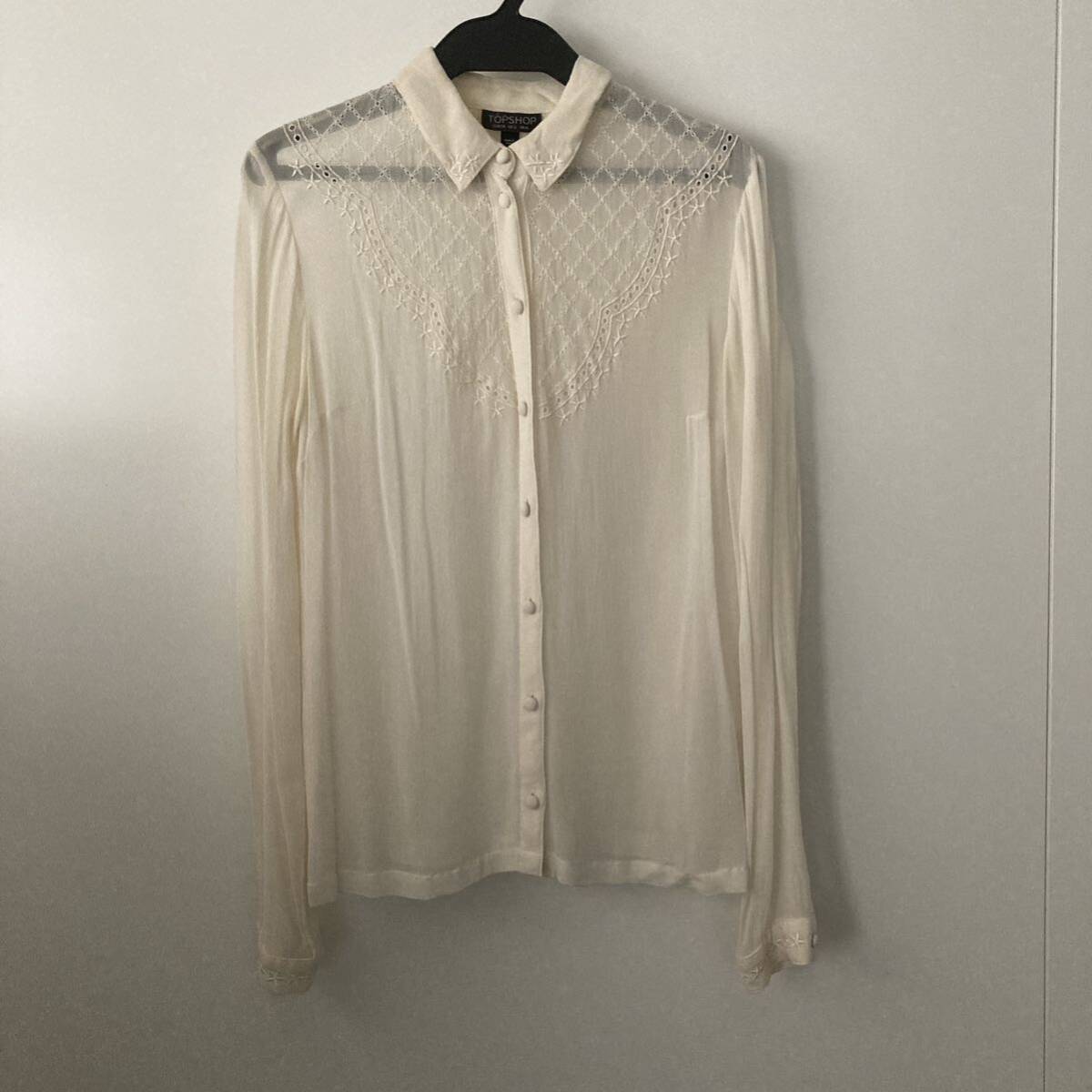 TOPSHOP長袖シアー刺繍ブラウス拍卖
