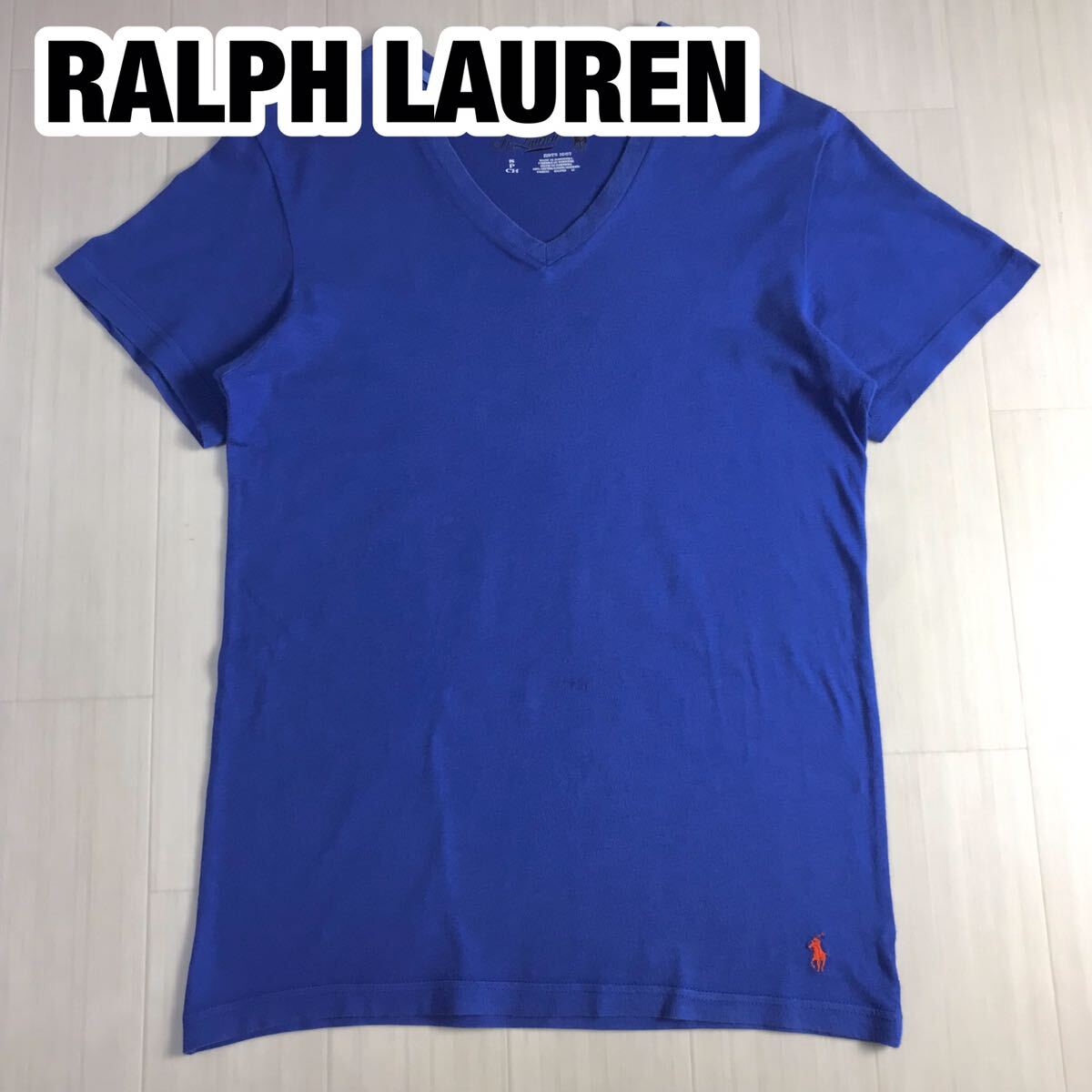 RALPH LAURENラルフローレン 半袖Tシャツ S ブルー 刺繍ポニー拍卖