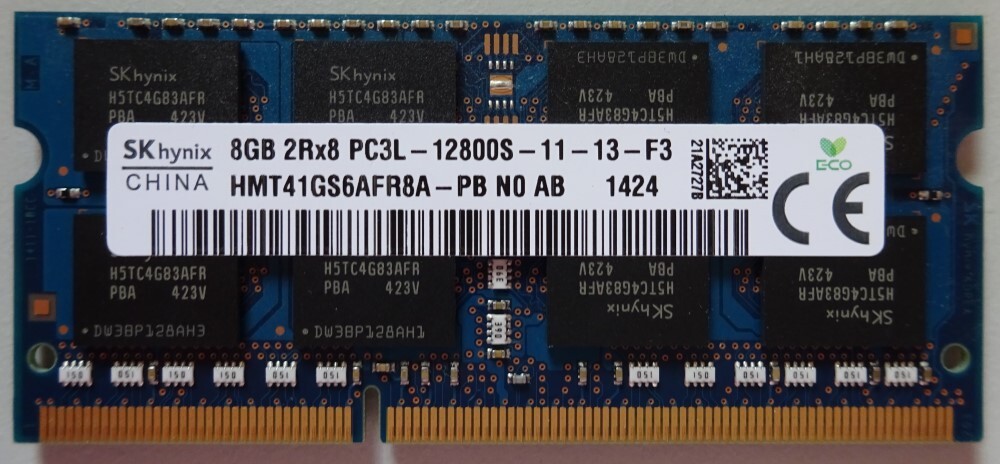 【中古】SK hynix メモリ 2Rx8 PC3L-12800S-11-13-F3 8GB 動作確認済み 2024070007拍卖