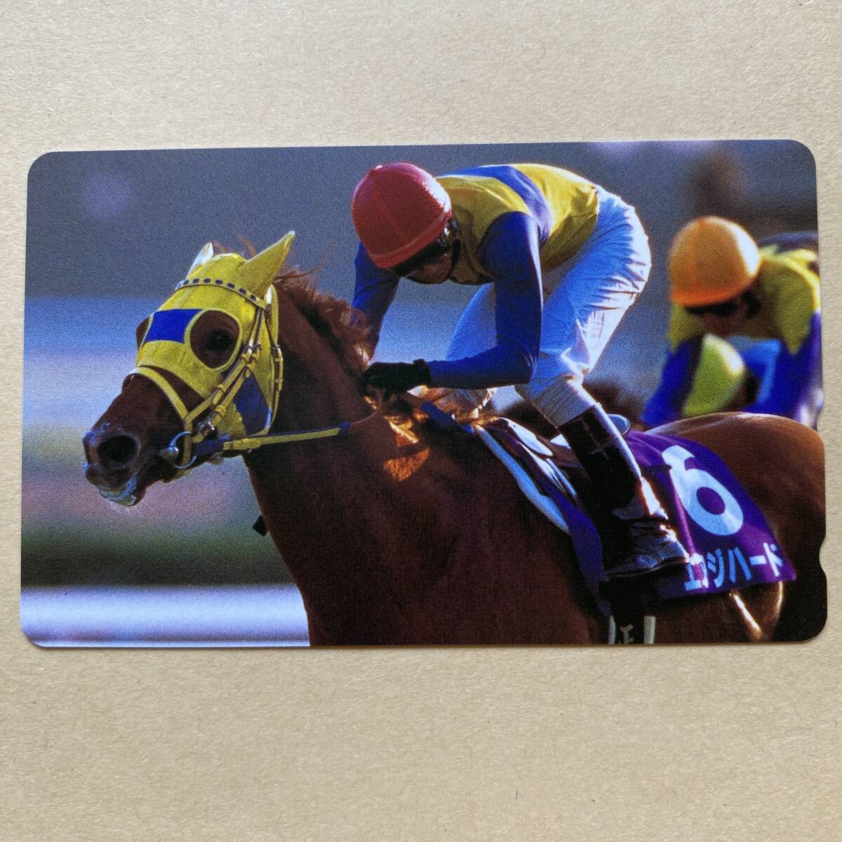 【未使用】 競馬テレカ 50度 エアジハード 蛯名正義 第16回マイルチャンピオンシップ拍卖