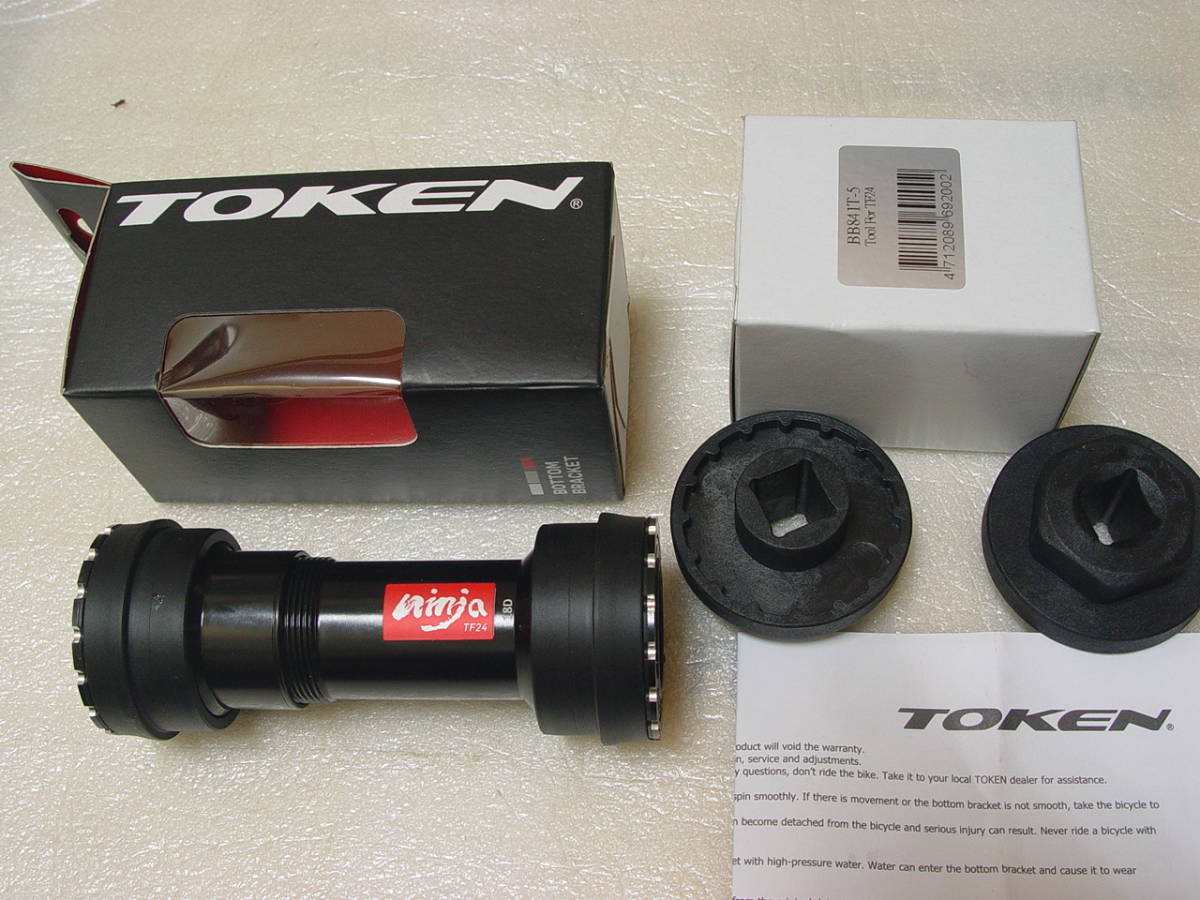 TOKEN NINJA BB841T-42 シマノ用 BB30→24転換ボトムブラケット プレミアム工具付拍卖
