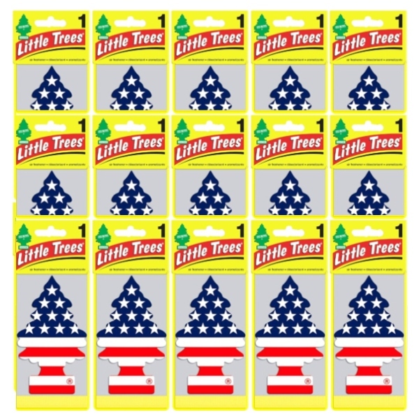 Little Trees リトルツリーエアフレッシュナー スターズ&ストライプス USDM 15枚セット Vanilla Pride 送料込み拍卖