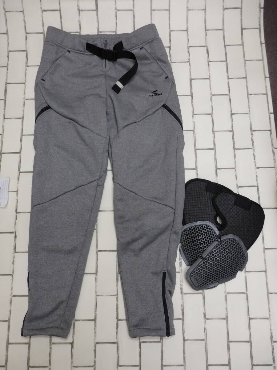 T8-6.7) TAICHI / タイチ アクティブ ジョガーパンツ グレー系 Mサイズ EN1621-1 プロテクター付 スウェットパンツ ライディングパンツ拍卖