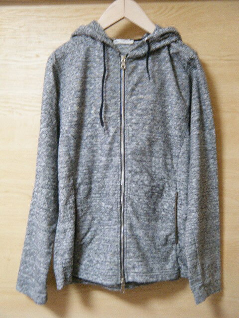 MEN'S MELROSE 長袖パーカー サイズ3 R8062 グレー杢 ダブルジッパー メルローズ レターパックプラス拍卖