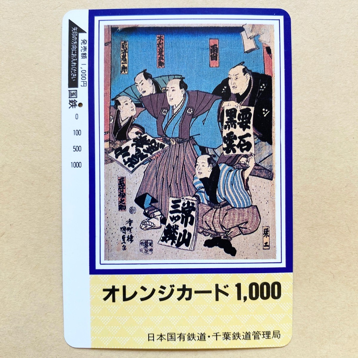 【使用済】 オレンジカード 国鉄 相撲錦絵 式守伊之助他拍卖