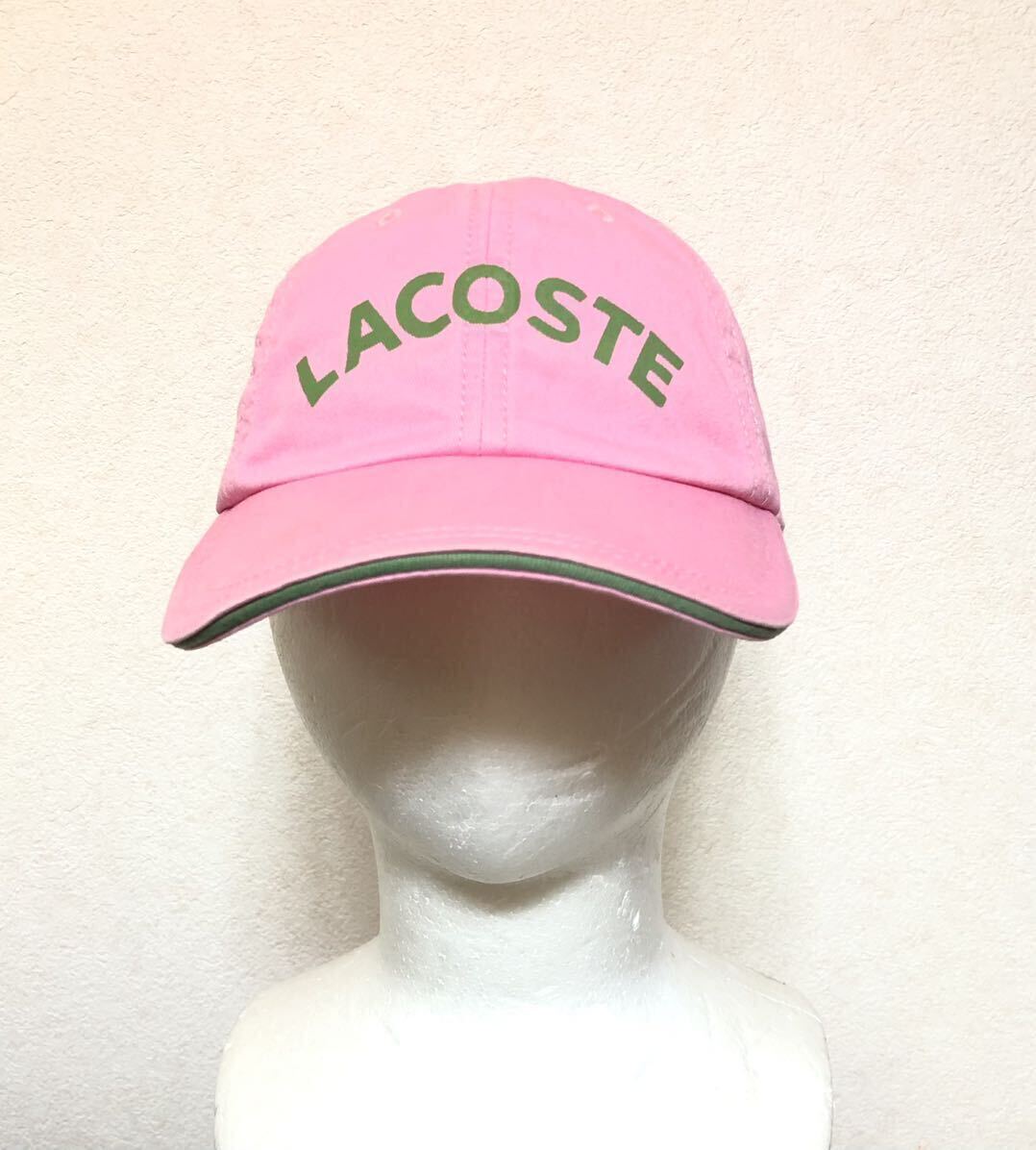 LACOSTE キャップ 帽子 ピンク サイズフリー ストラップ調整可 ラコステ ゴルフ拍卖