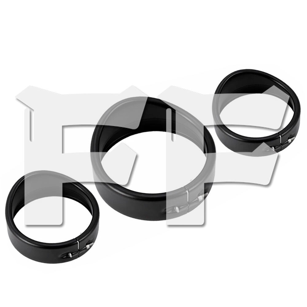 ハーレー ツーリング 14-23 7インチ ヘッドライト 4.5インチ フォグランプ トリム リング ランプカバー ブラック パーツ カスタム拍卖