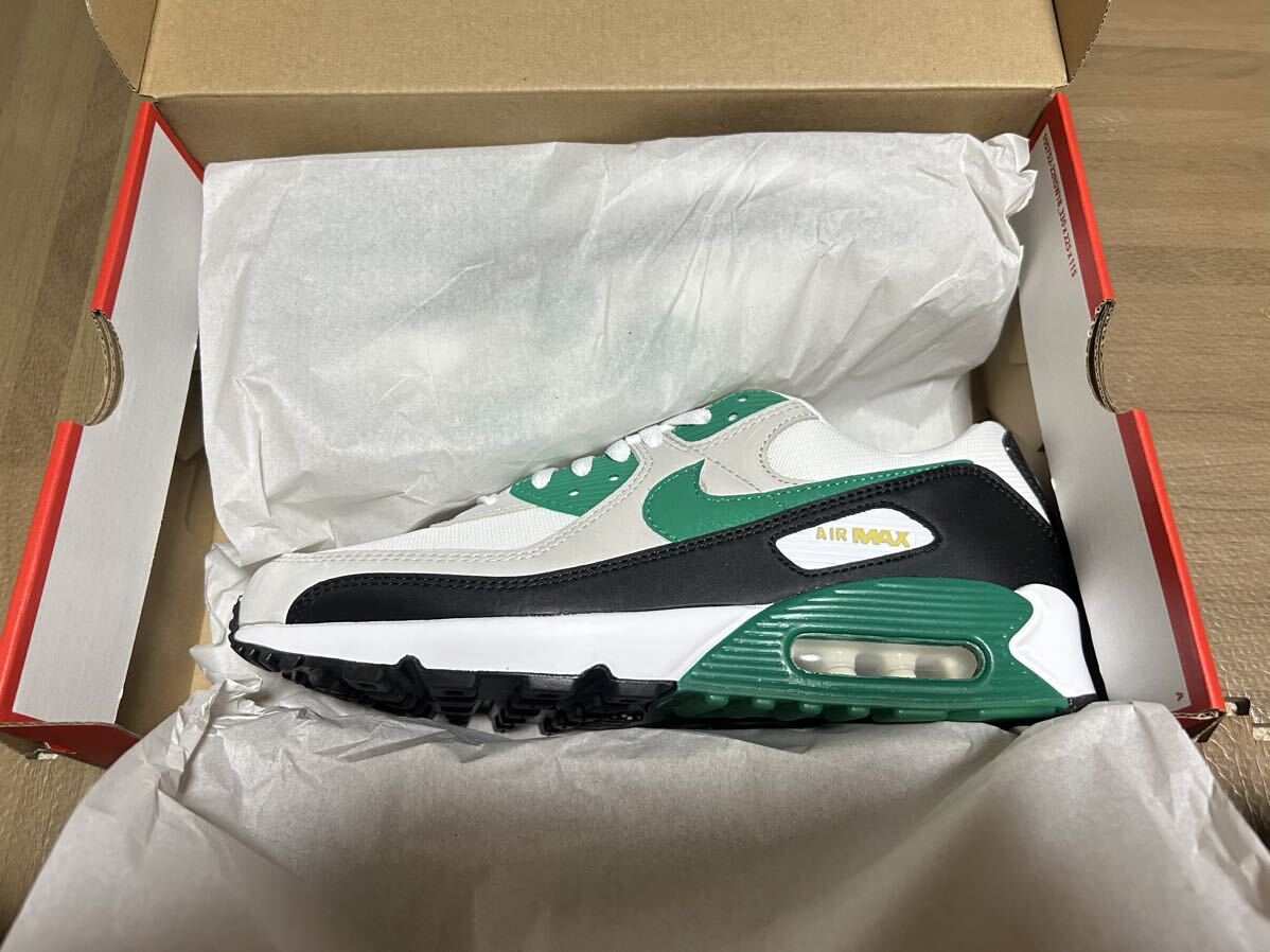 最終値下げ ナイキ 正規品 新品 エアマックス90 28cm FB9658-102 完売品 ホワイト ブラック グリーン ② 送料無料 送料込み拍卖