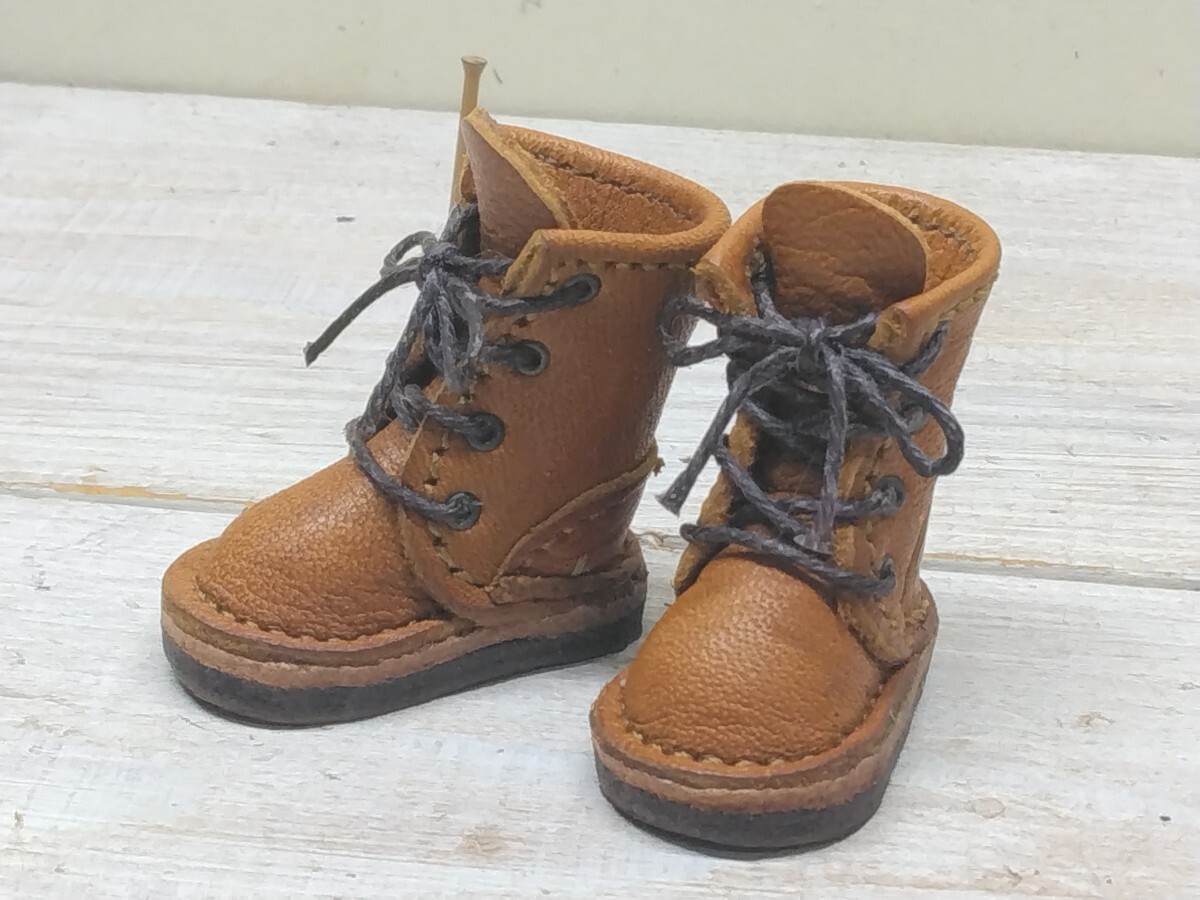 ネオブライス ピュアニーモ ICドール リカちゃん オビツ プーリップ モンスト ハンドメイド本革 レースアップブーツ 72拍卖